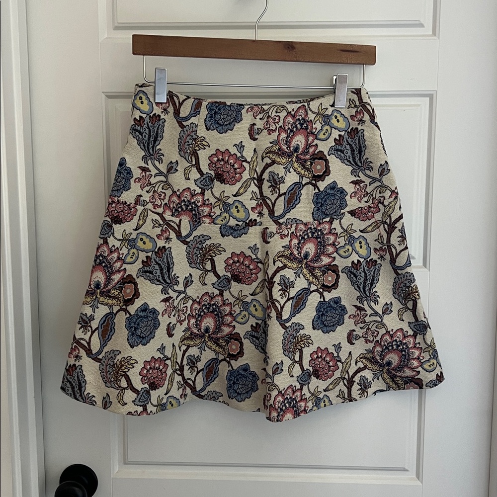 Loft Floral A-Line Skirt